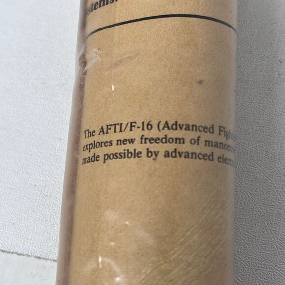 Vintage 1980s F-16 Fighter Jet  Plane Poster SEALED - Picture 5 of 10